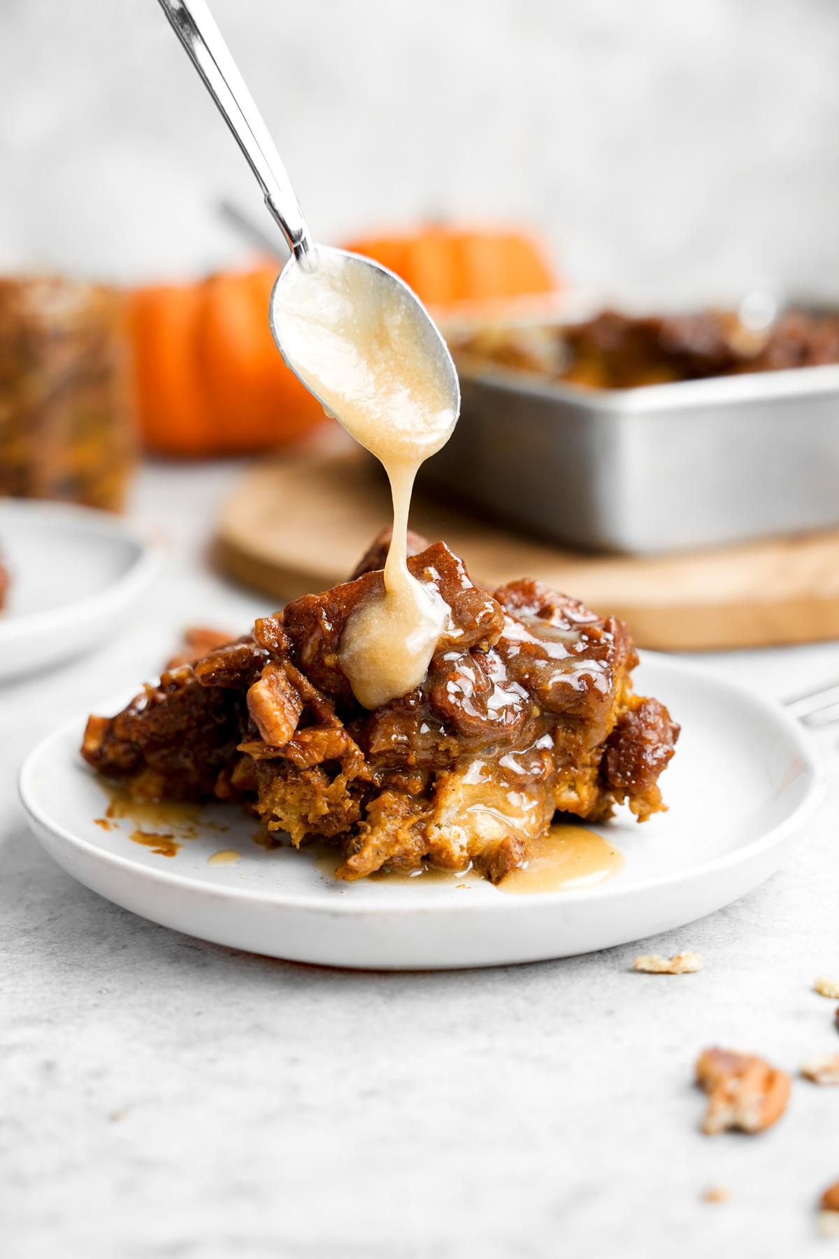 Vegan Pumpkin Bread Pudding - The All Natural Vegan