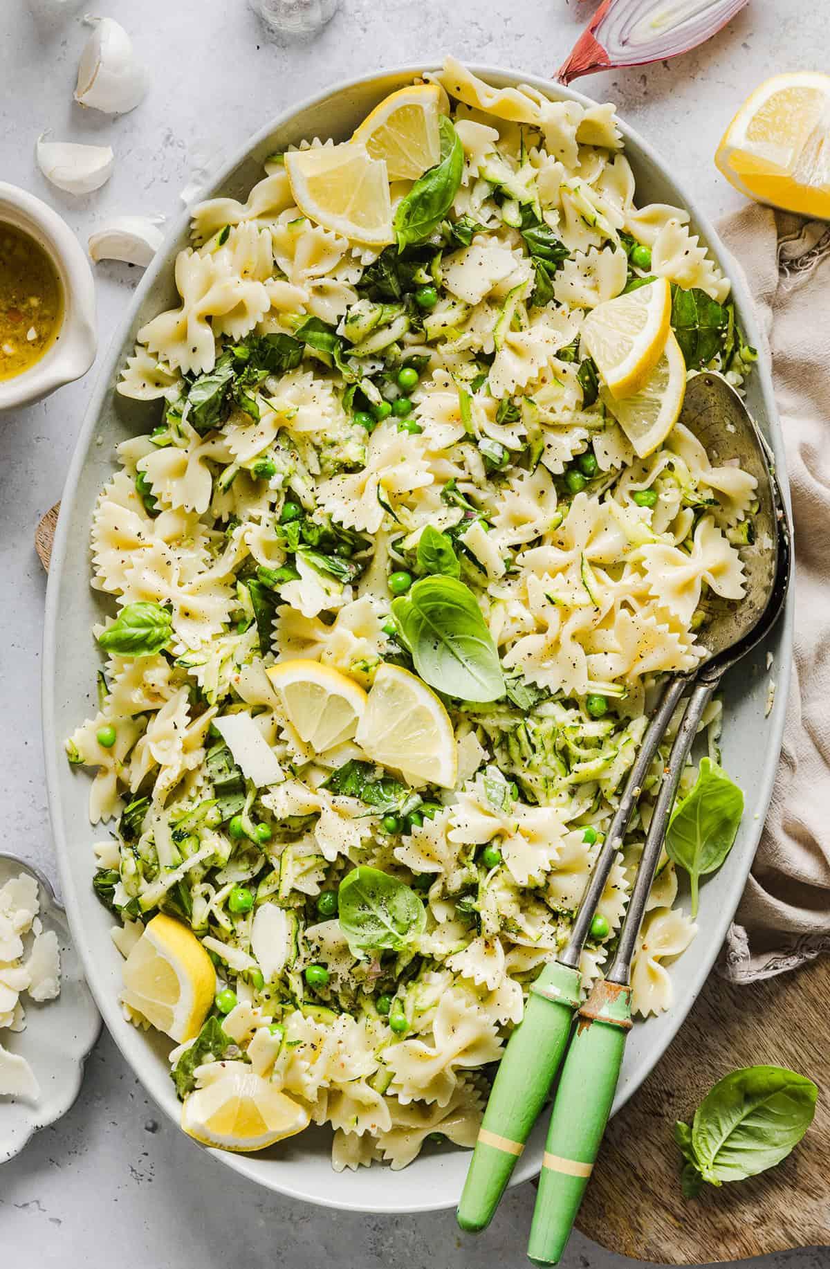 Lemon Basil Pasta <b>Salad</b> - Eat Yourself Skinny